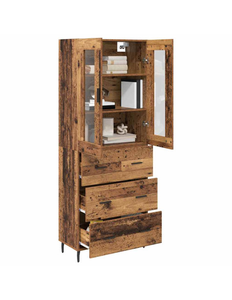 Credenza con cassetto 2 pcs Legno vecchio Legno multistrato