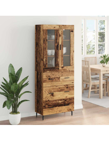 Credenza con cassetto 2 pcs Legno vecchio Legno multistrato