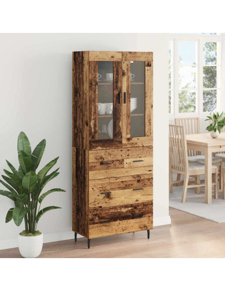 Credenza con cassetto 2 pcs Legno vecchio Legno multistrato