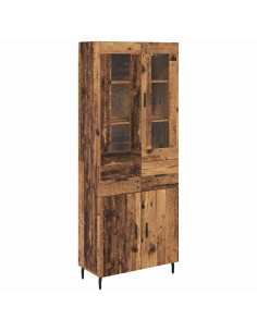 Credenza con cassetto 2 pcs Legno vecchio Legno multistrato 2