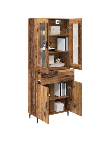 Credenza con cassetto 2 pcs Legno vecchio Legno multistrato