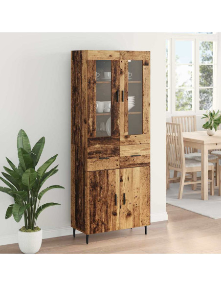 Credenza con cassetto 2 pcs Legno vecchio Legno multistrato