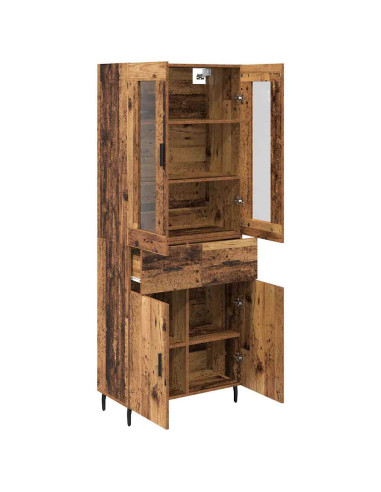 Credenza con cassetto 2 pcs Legno vecchio Legno multistrato