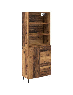 Credenza con cassetto 2 pcs Legno vecchio Legno multistrato 2