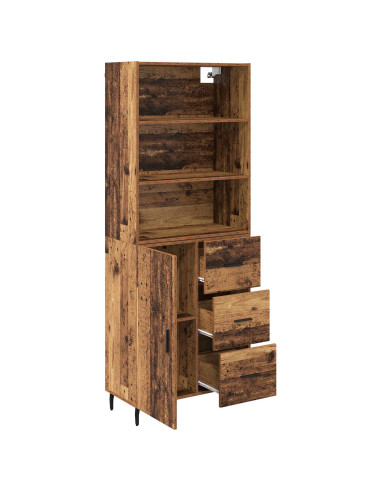 Credenza con cassetto 2 pcs Legno vecchio Legno multistrato