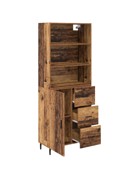 Credenza con cassetto 2 pcs Legno vecchio Legno multistrato