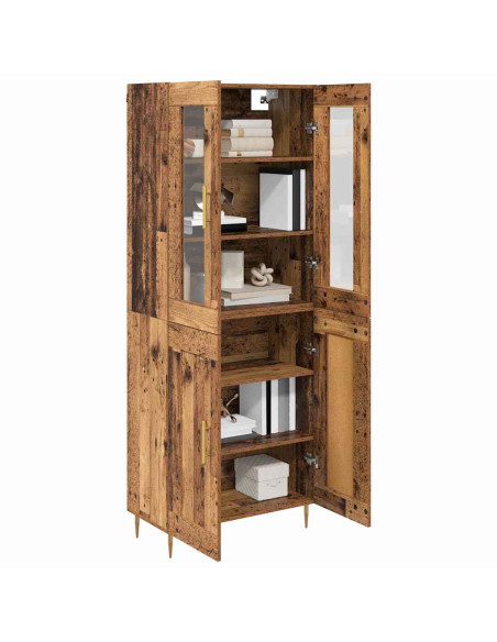 Credenza 2 pcs Legno vecchio Legno multistrato