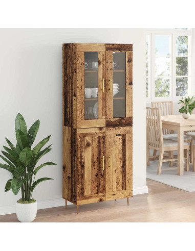 Credenza 2 pcs Legno vecchio Legno multistrato