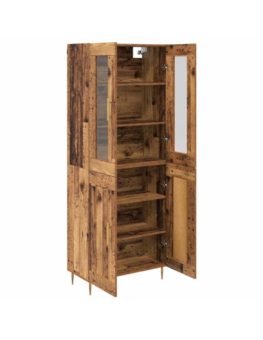 Credenza 2 pcs Legno vecchio Legno multistrato