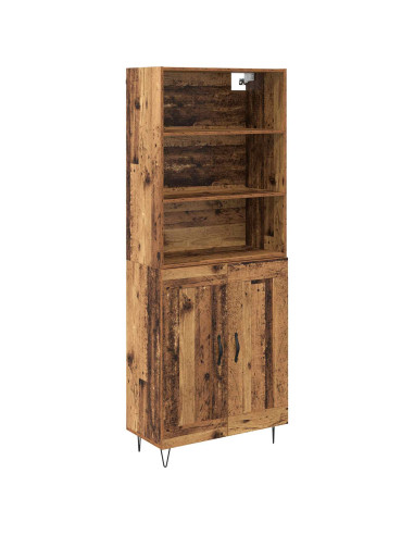 Credenza 2 pcs Legno vecchio Legno multistrato