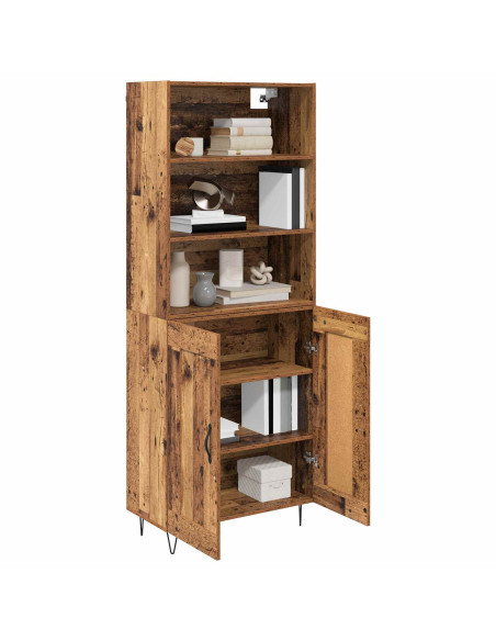 Credenza 2 pcs Legno vecchio Legno multistrato