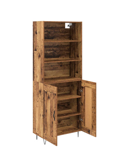 Credenza 2 pcs Legno vecchio Legno multistrato