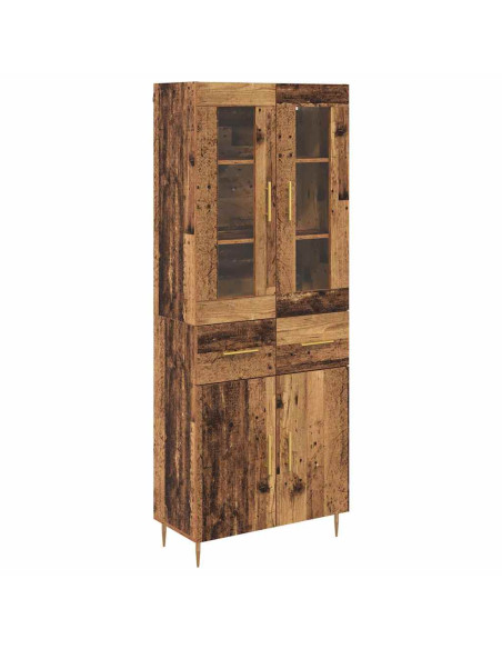 Credenza con cassetto 2 pcs Legno vecchio Legno multistrato