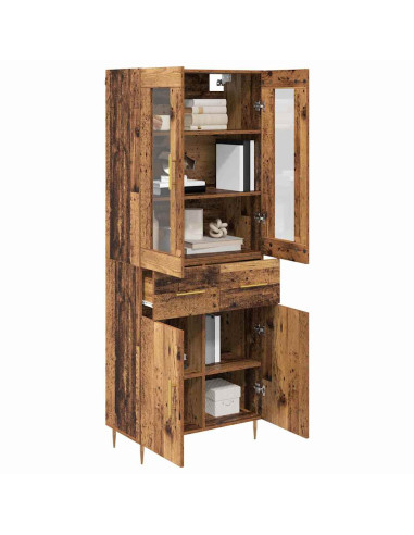 Credenza con cassetto 2 pcs Legno vecchio Legno multistrato