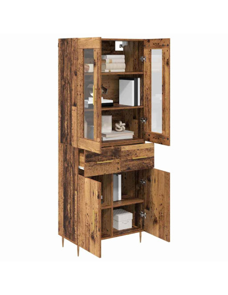 Credenza con cassetto 2 pcs Legno vecchio Legno multistrato