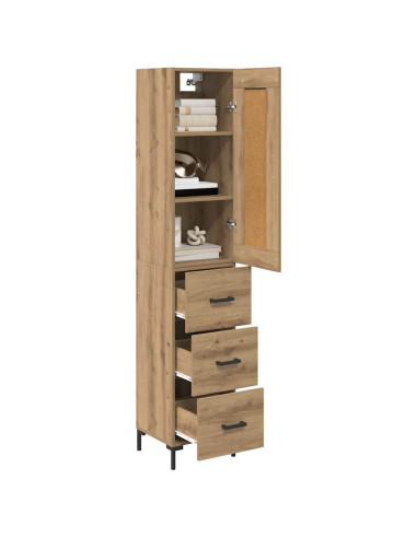 Credenza con cassetto Rovere artigianale 34,5 x 34 x 180 cm