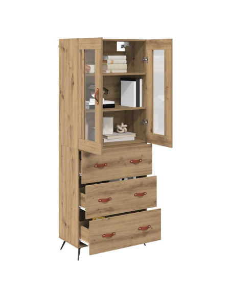 Armadietto alto con ripiano 2 pcs Rovere artigianale