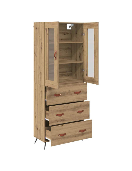 Armadietto alto con ripiano 2 pcs Rovere artigianale