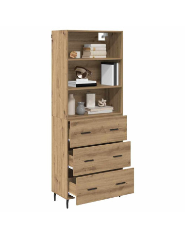 Credenza con cassetto Rovere artigianale 69,5 x 34 x 180 cm