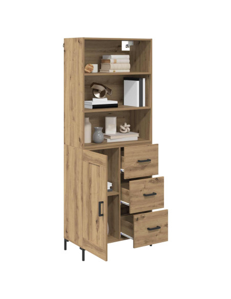 Credenza con cassetto Rovere artigianale 69,5 x 34 x 180 cm