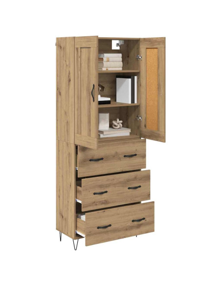 Credenza con cassetto Rovere artigianale 69,5 x 34 x 180 cm