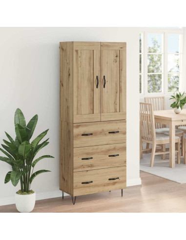 Credenza con cassetto Rovere artigianale 69,5 x 34 x 180 cm