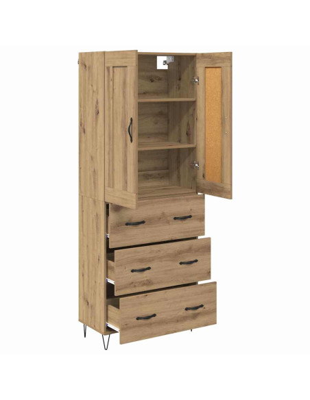 Credenza con cassetto Rovere artigianale 69,5 x 34 x 180 cm