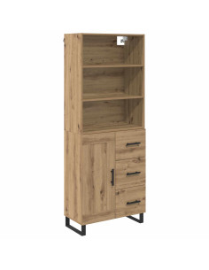 Credenza 2 pcs Rovere artigianale Legno multistrato 2