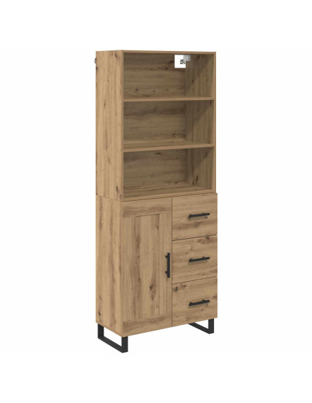 Credenza 2 pcs Rovere artigianale Legno multistrato