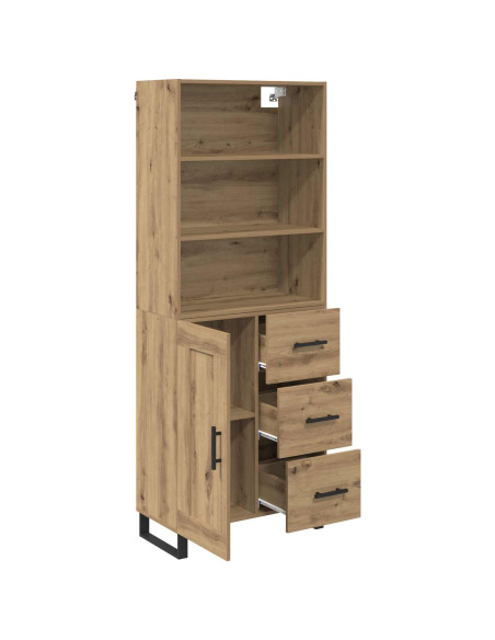 Credenza 2 pcs Rovere artigianale Legno multistrato