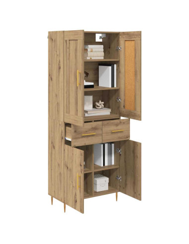 Credenza con cassetto Rovere artigianale 69,5 x 34 x 180 cm