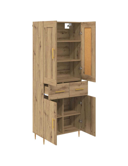 Credenza con cassetto Rovere artigianale 69,5 x 34 x 180 cm