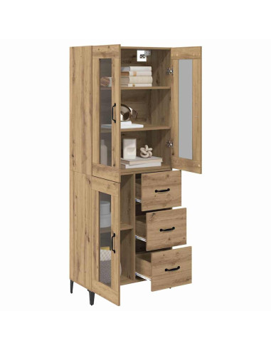 Credenza con cassetto Rovere artigianale 69,5 x 34 x 180 cm