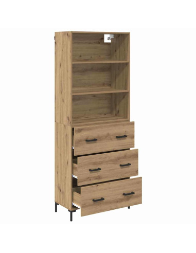 Credenza con cassetto Rovere artigianale 69,5 x 34 x 180 cm