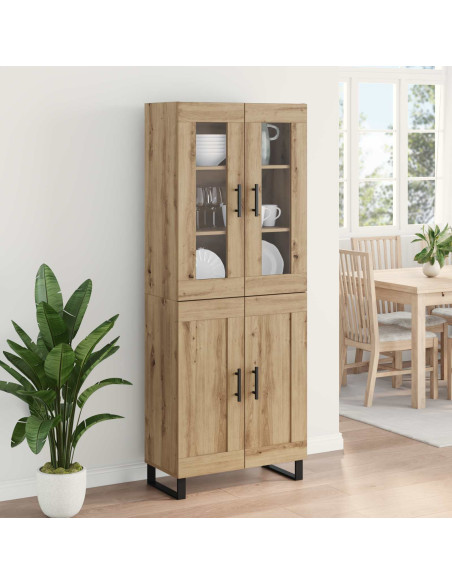 Credenza 2 pcs Rovere artigianale Legno multistrato