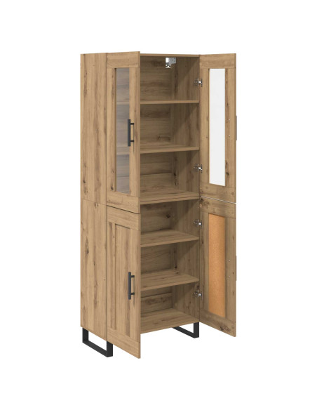 Credenza 2 pcs Rovere artigianale Legno multistrato