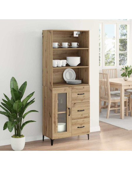 Credenza con cassetto Rovere artigianale 69,5 x 34 x 180 cm