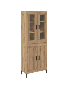 Credenza 2 pcs Rovere artigianale Legno multistrato 2