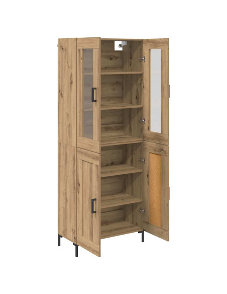 Credenza 2 pcs Rovere artigianale Legno multistrato