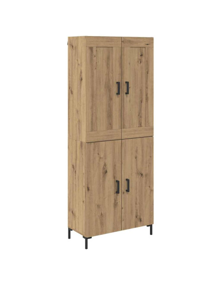 Credenza 2 pcs Rovere artigianale Legno multistrato