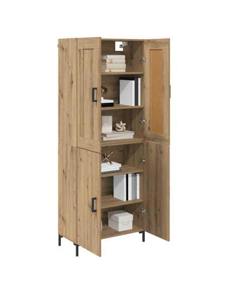 Credenza 2 pcs Rovere artigianale Legno multistrato