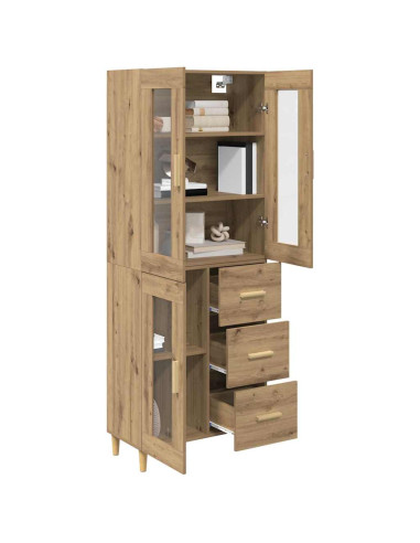 Credenza con cassetto Rovere artigianale 69,5 x 34 x 180 cm