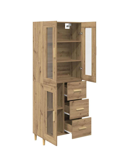 Credenza con cassetto Rovere artigianale 69,5 x 34 x 180 cm