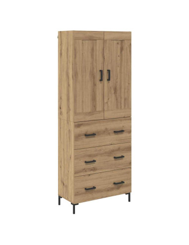 Credenza 2 pcs Rovere artigianale Legno multistrato