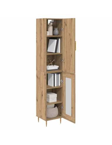 Credenza 2 pcs Rovere artigianale Legno multistrato