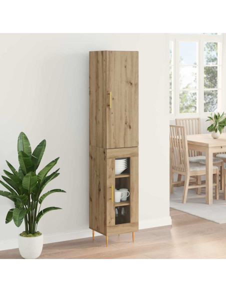 Credenza 2 pcs Rovere artigianale Legno multistrato