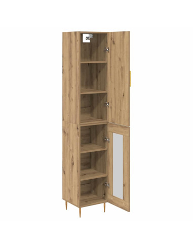 Credenza 2 pcs Rovere artigianale Legno multistrato