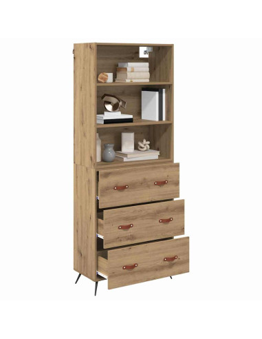 Credenza con cassetto Rovere artigianale 69,5 x 34 x 180 cm