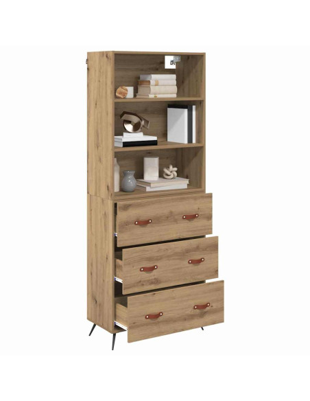 Credenza con cassetto Rovere artigianale 69,5 x 34 x 180 cm