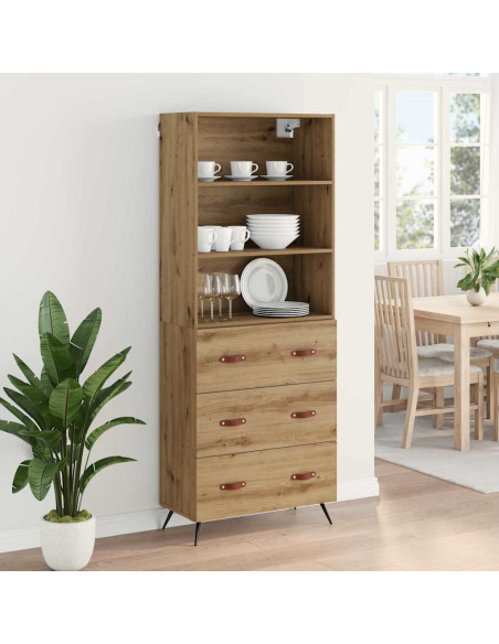 Credenza con cassetto Rovere artigianale 69,5 x 34 x 180 cm